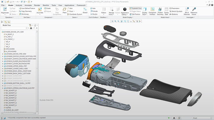 Fully compatible with spare parts drawings made using PTC Creo - InteractiveSPares.com