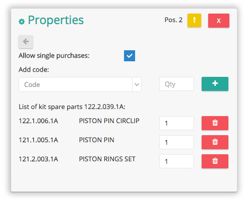 Software parts catalogue, kits management - InteractiveSPares.com